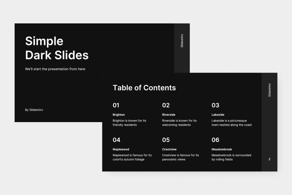 Simple Dark Slides by Slideshiro - Thumbnail