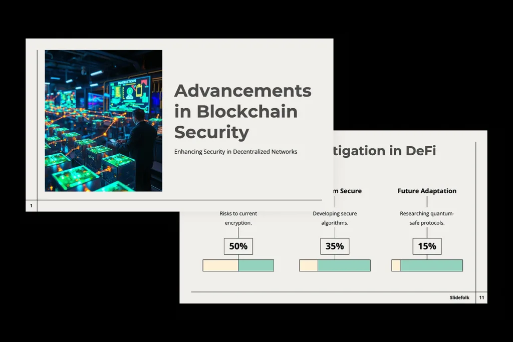 Advancements in Blockchain Security by Slidefolk - Cover