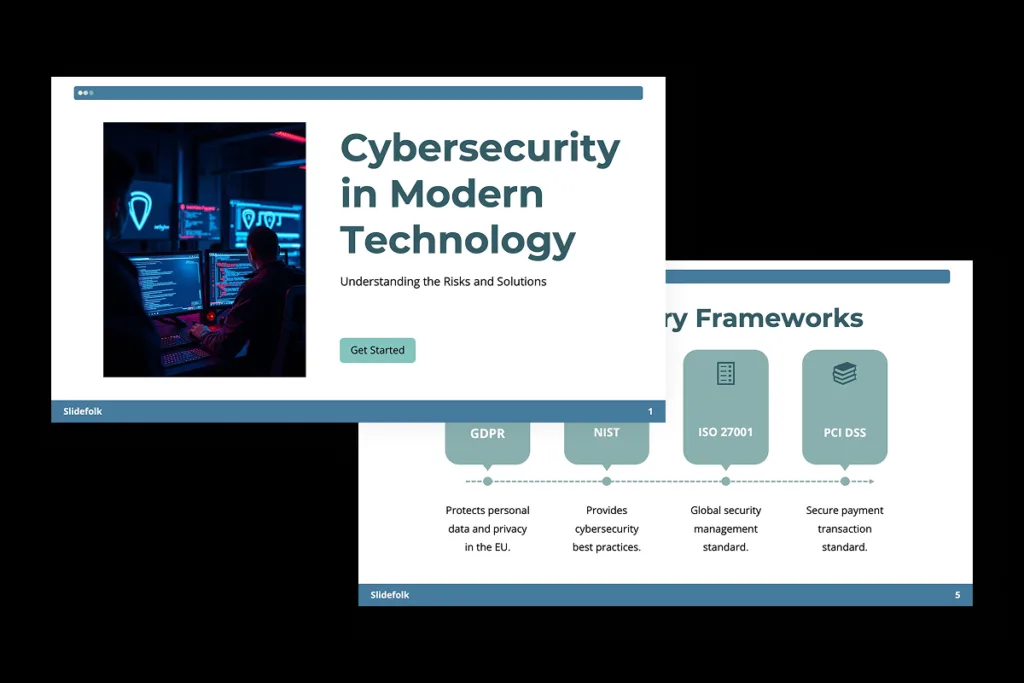 Cybersecurity in Modern Technology by Slidefolk - Cover