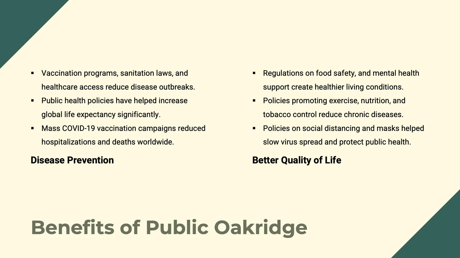 Public Health Policies - Slide 13