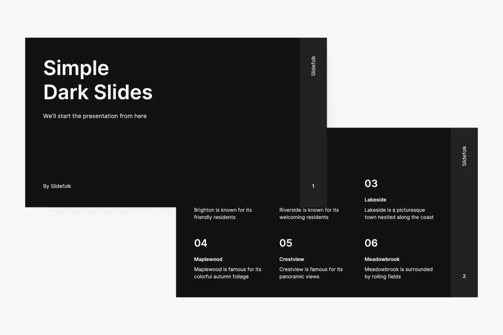 Simple Dark Slides Cover