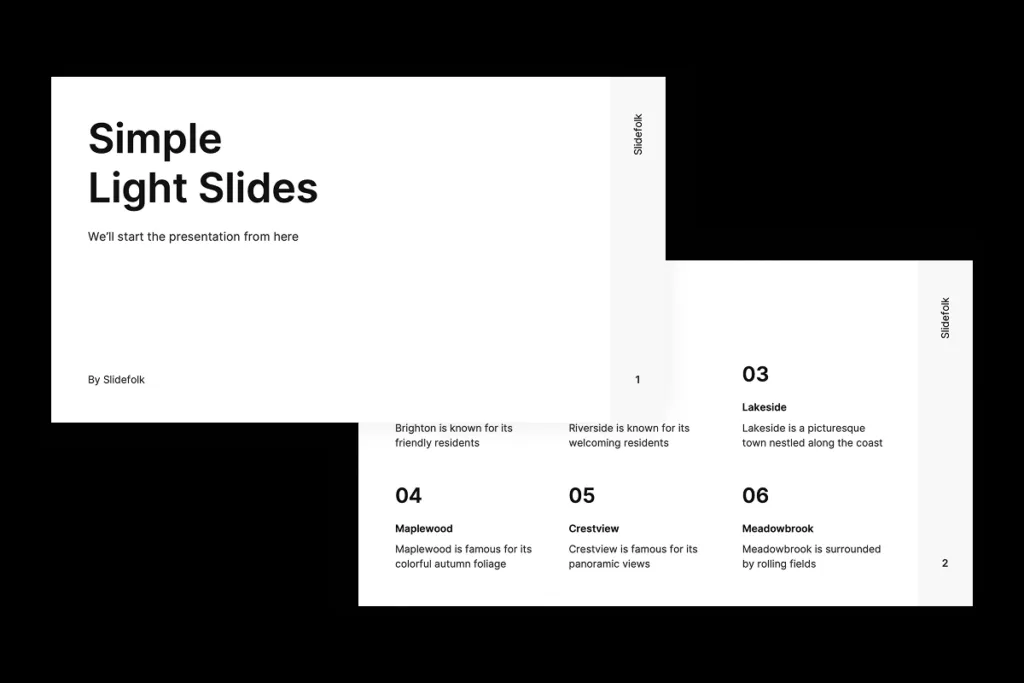 Simple Light Slides by Slidefolk